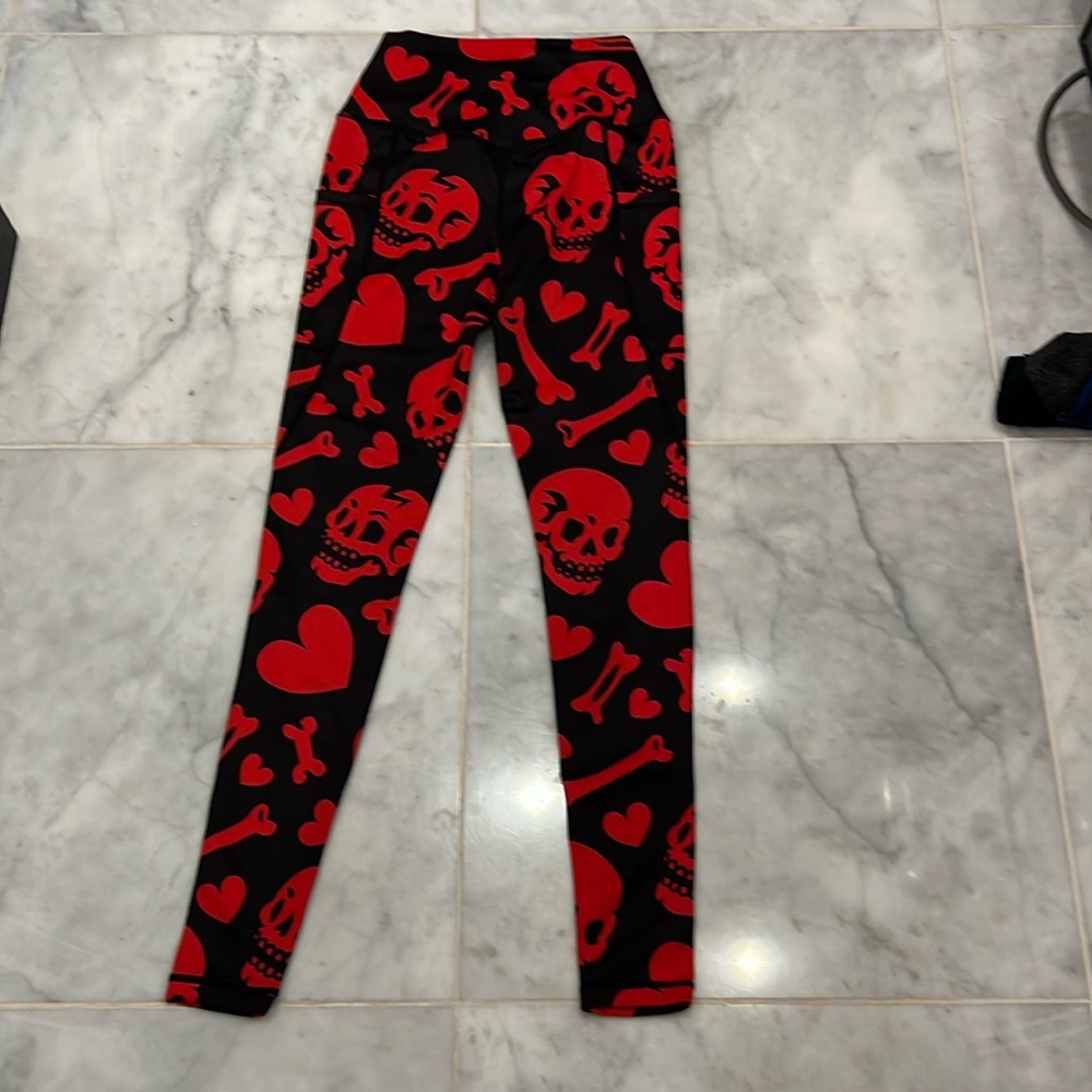 Adorable high impact workout leggings. Moisture wicking with pockets.